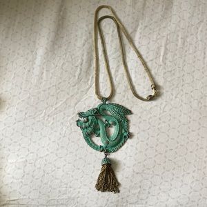 Zara Dragon Tassel Necklace